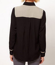 COLOUR PLACKET SHIRT BLACK - product image