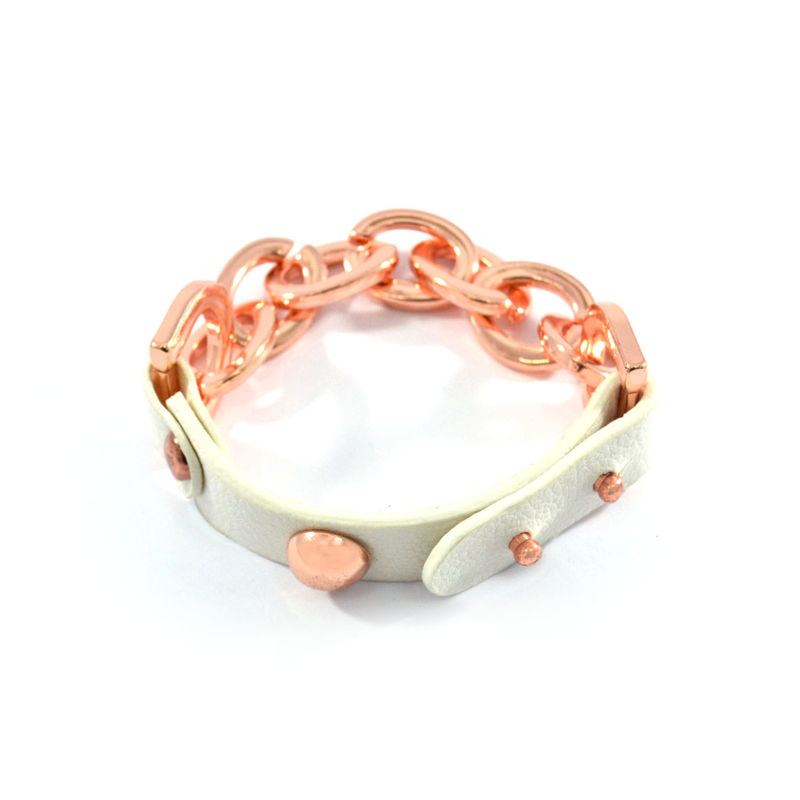 CHAIN AND LEATHER BRACELET - product image