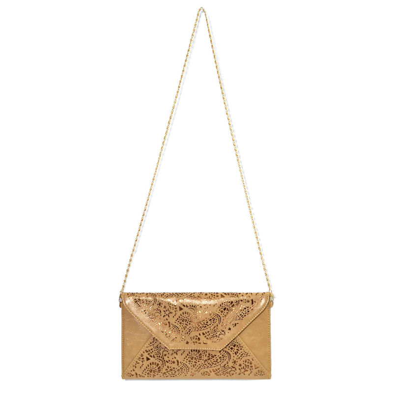 HOLLOW FLORAL PATTERN ENVELOPE SHOULDER BAG - product image