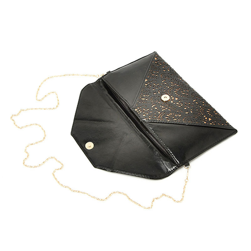 HOLLOW FLORAL PATTERN ENVELOPE SHOULDER BAG - product image