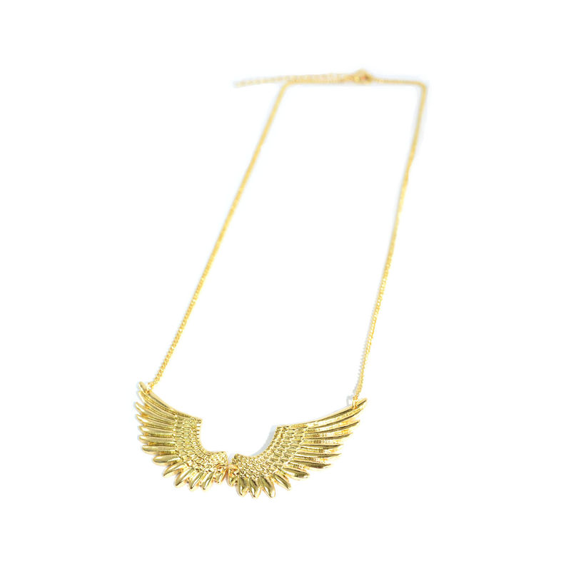 GOLD TONE WING SPAN NECKLACE - product image