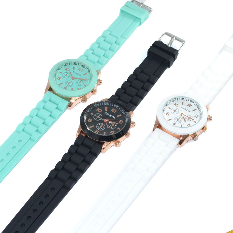 GOLD TONE EDGE COLOUR PLASTIC WATCH - product image