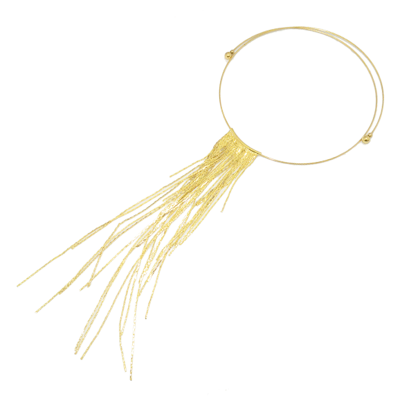 GOLD TONE CHAIN TASSEL NECKLACE - product image