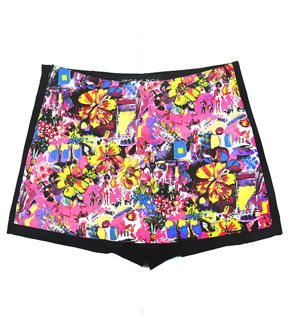 FRONT PANEL FLORAL SHORTS - product image