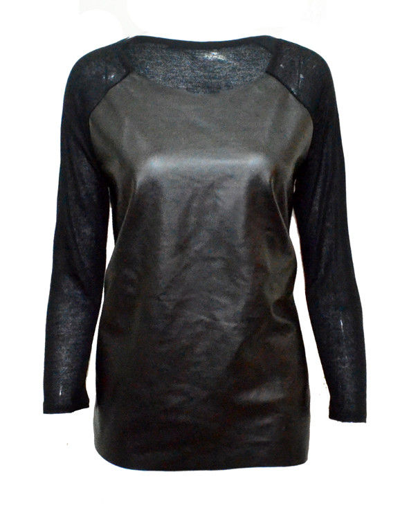 FAUX LEATHER FRONT TOP - product image