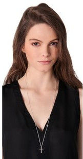 DOUBLE CROSS LONG NECKLACE - product image