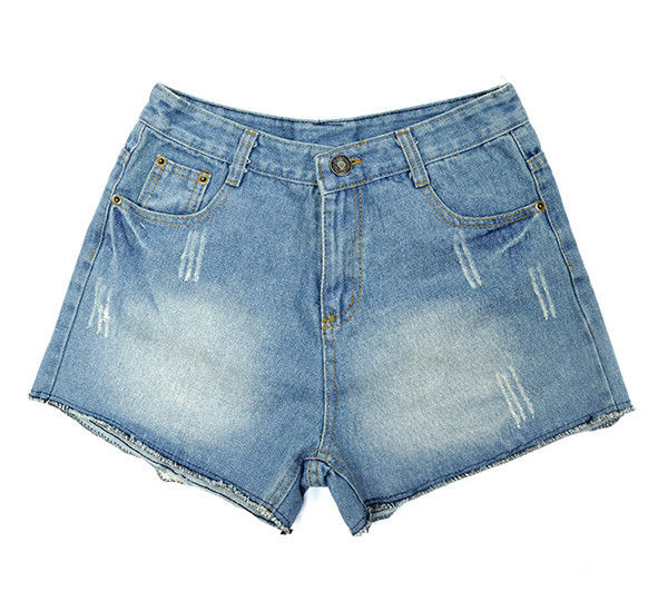 DISTRESSED WORKER DENIM SHORTS - product image
