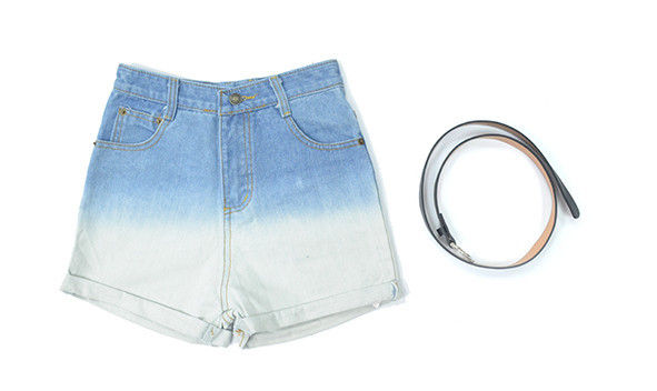 DIP DYE DENIM SHORTS - product image