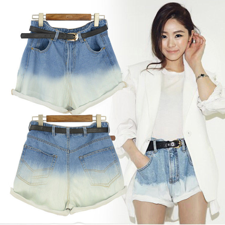DIP DYE DENIM SHORTS - product image