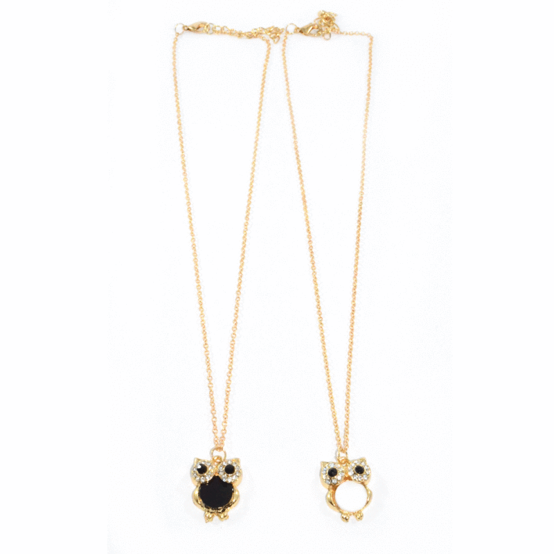 CRYSTAL OWL CHARM NECKLACE - product image
