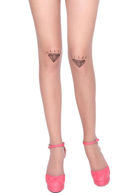 SHINY DIAMOND TATTOO PATTERN TIGHTS - product image