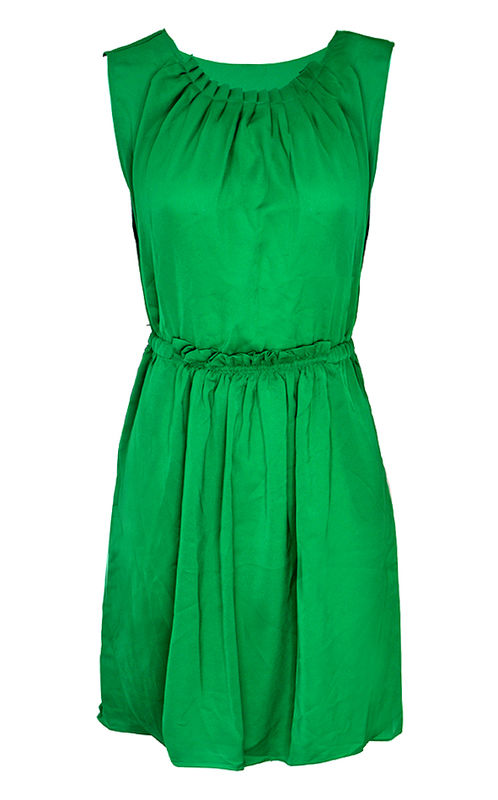 PLEATED FRONT DRESS - product image