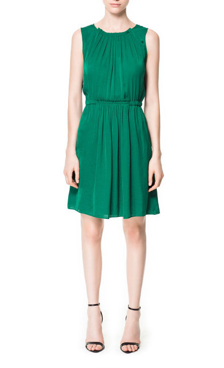 PLEATED FRONT DRESS - product image
