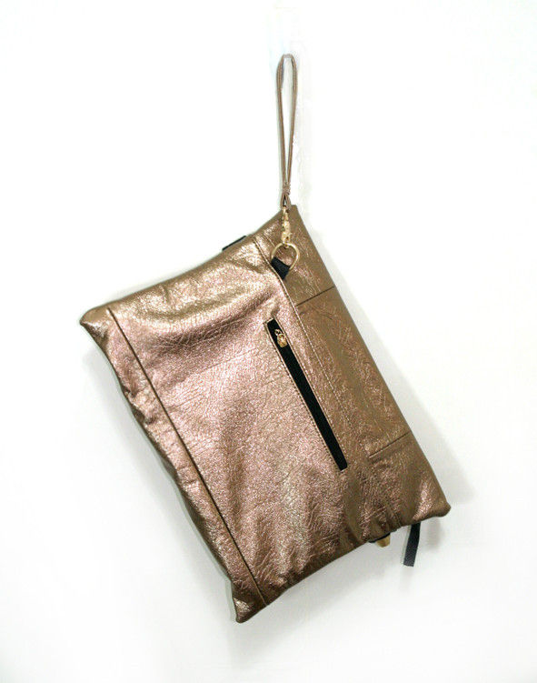 METALLIC TONE STUD CLUTCH BAG - product image