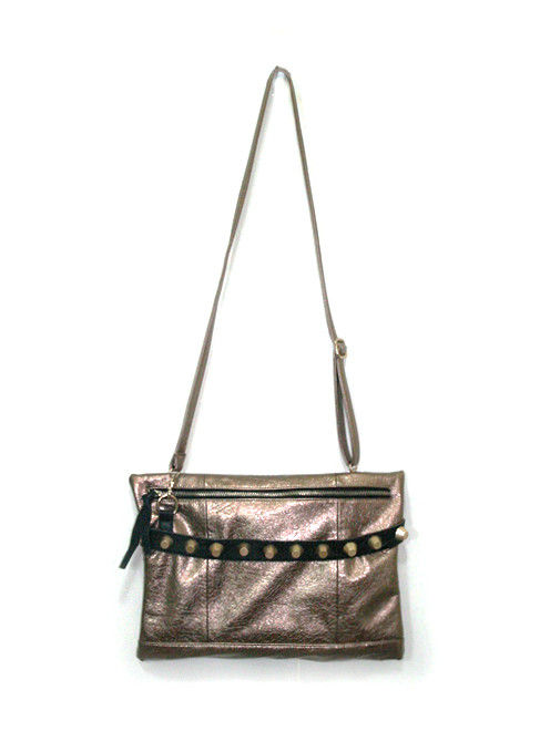 METALLIC TONE STUD CLUTCH BAG - product image