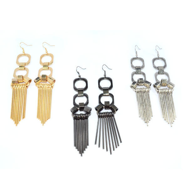 METAL STYLE DROP EARRINGS - product image