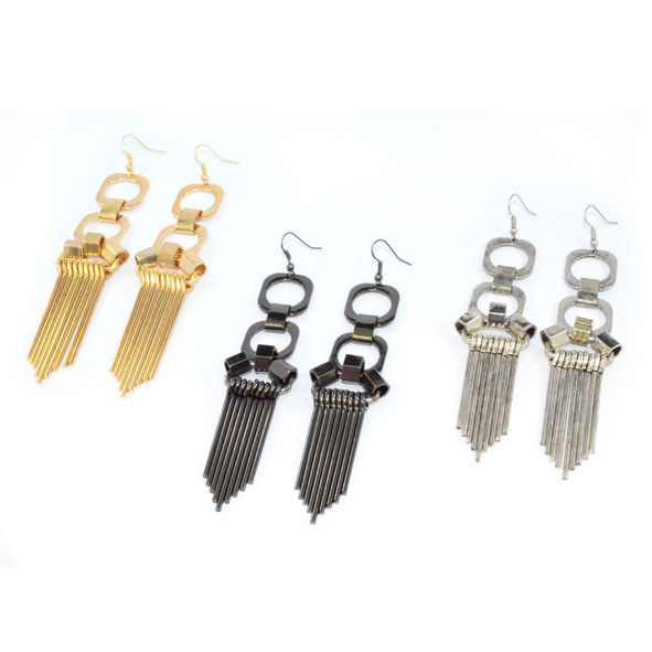 METAL STYLE DROP EARRINGS - product image