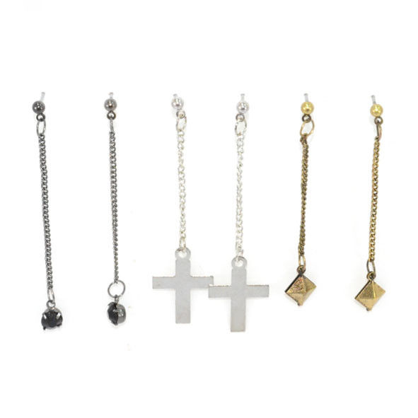 METAL CHAIN DROP EARRINGS SET - product image