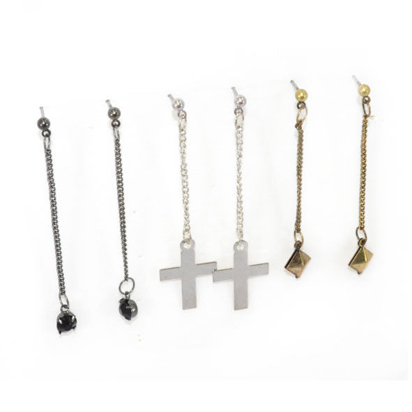 METAL CHAIN DROP EARRINGS SET - product image