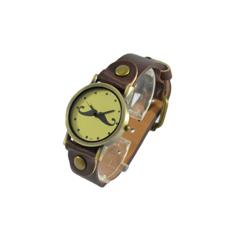 VINTAGE MUSTACHE LEATHER WATCH - product image