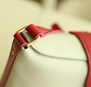 TWO TONE WITH LEATHER SHOULDER BAG - product image