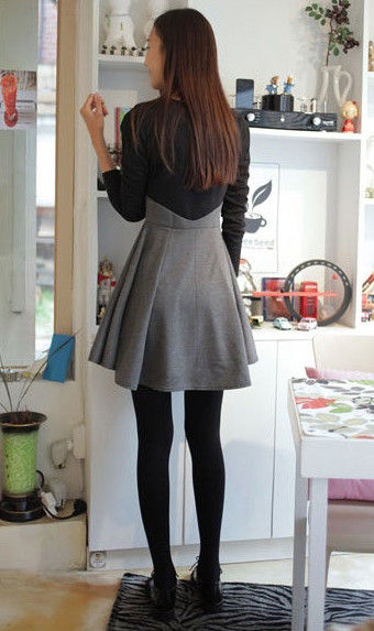 TWO TONE MONO DRESS - product image