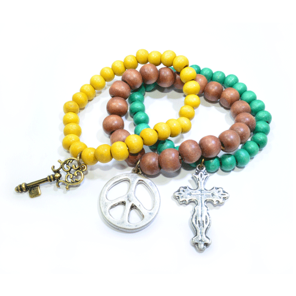 TROPICAL STYLE BEADS BRACELET SET - product image