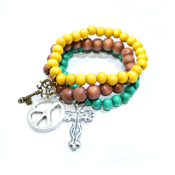 TROPICAL STYLE BEADS BRACELET SET - product image