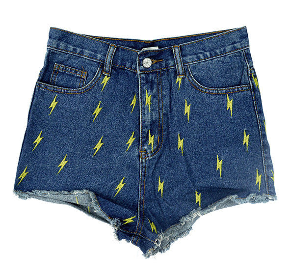 THUNDER BOLT DENIM SHORTS - product image