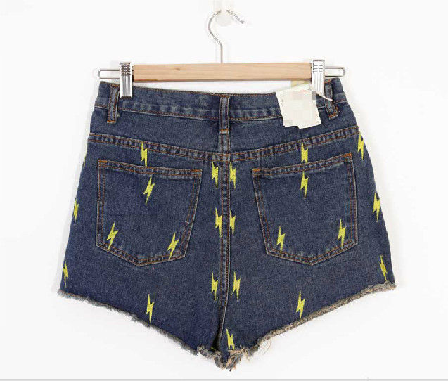 THUNDER BOLT DENIM SHORTS - product image