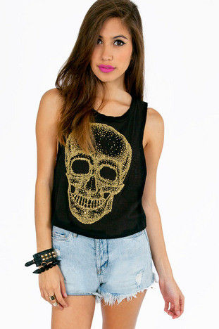 TEXTURED SKULL TOP - product image