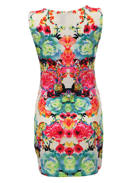 SYMMETRICAL FLORAL DRESS - product image
