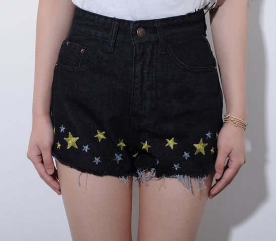 STARRY DENIM SHORTS - product image