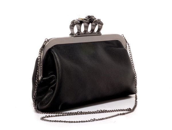 SKULL WITH CRYSTAL CLUTCH BAG - product image