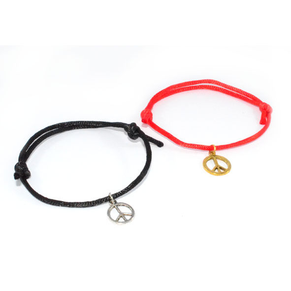 PEACE CHARM STRING BRACELET - product image