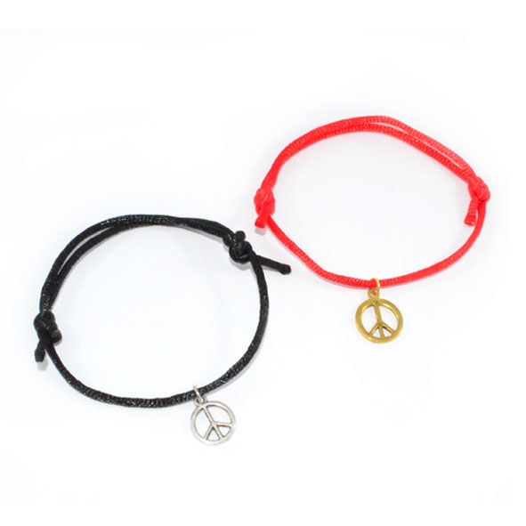 PEACE CHARM STRING BRACELET - product image