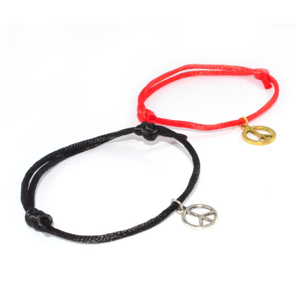 PEACE CHARM STRING BRACELET - product images of