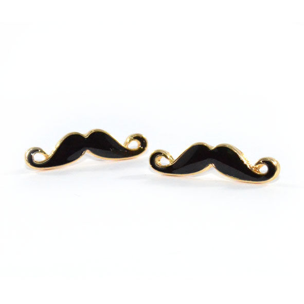 MINIMAL MOUSTACHE EARRINGS - product images of