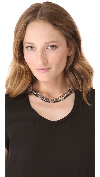 STRAP WITH SPIKE CHAIN NECKLACE - product image