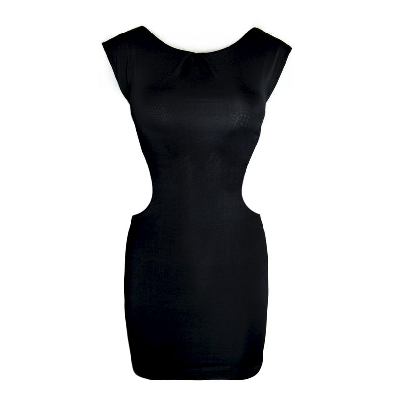 BLACK SHIFT DRESS - product image