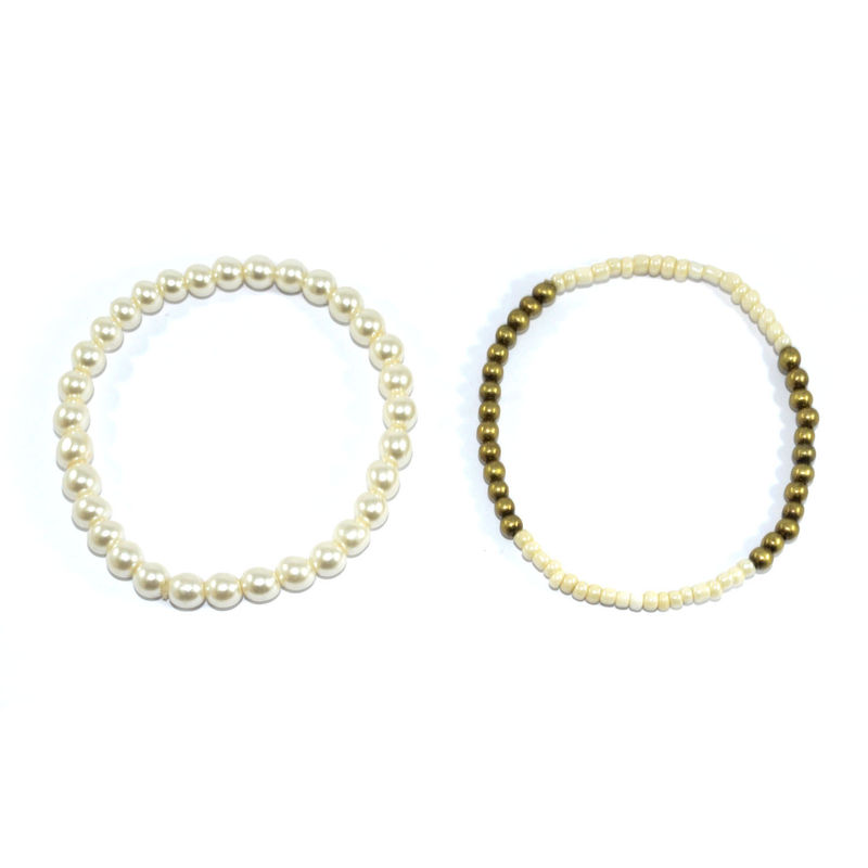 PEARL AND BEAD BRACELET SET - product images of