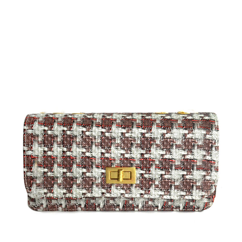 WOVEN STRING PATTERN SHOULDER BAG - product image