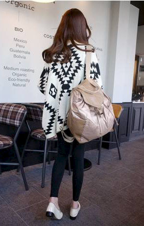 AZTEC PATTERN SHAWL CARDIGAN - product image