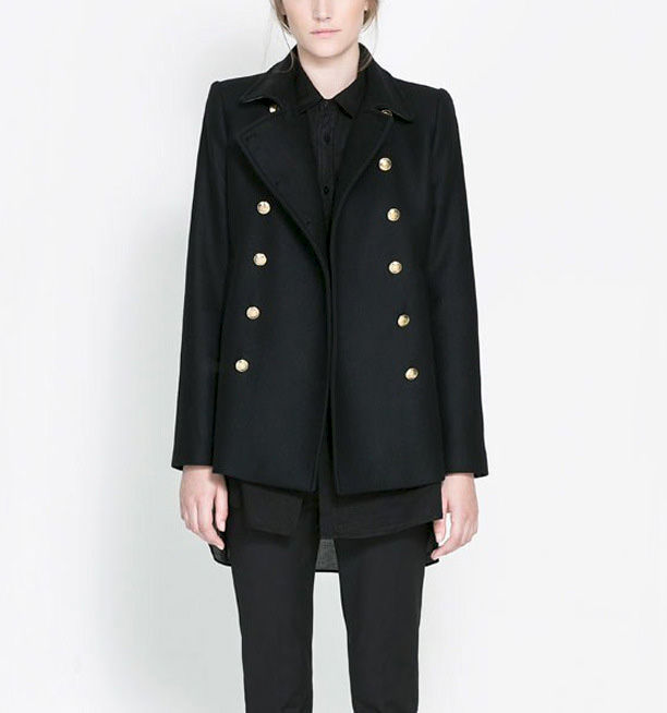 COAT WITH METALLIC BUTTON - product image