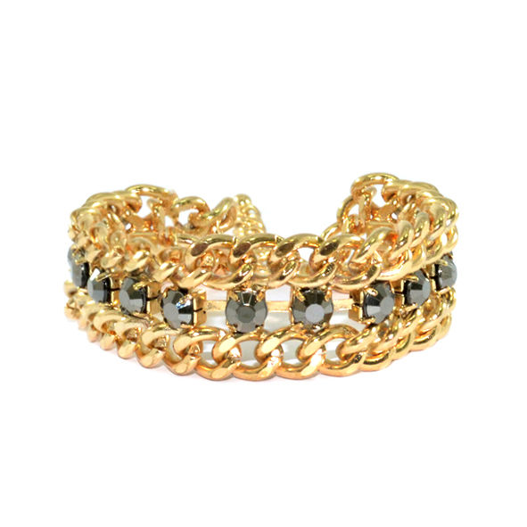 CHUNKY CHAIN WITH CRYSTAL BRACELETS - product image