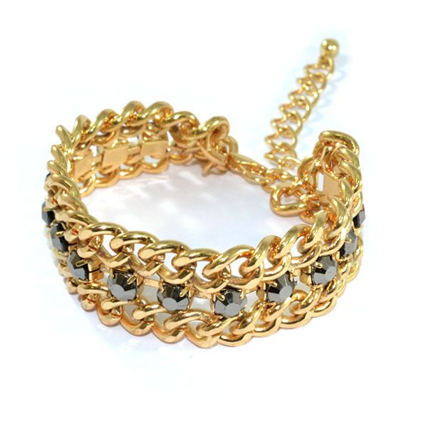 CHUNKY CHAIN WITH CRYSTAL BRACELETS - product image
