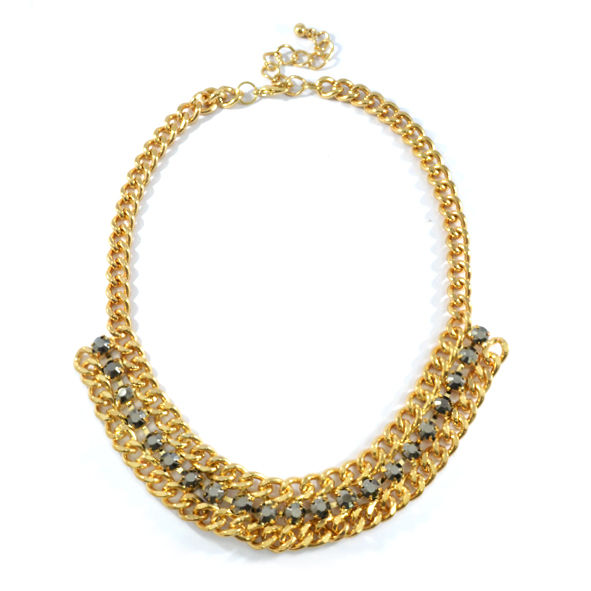 CHUNKY CHAIN WITH CRYSTAL NECKLACE - product image
