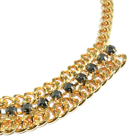 CHUNKY CHAIN WITH CRYSTAL NECKLACE - product image