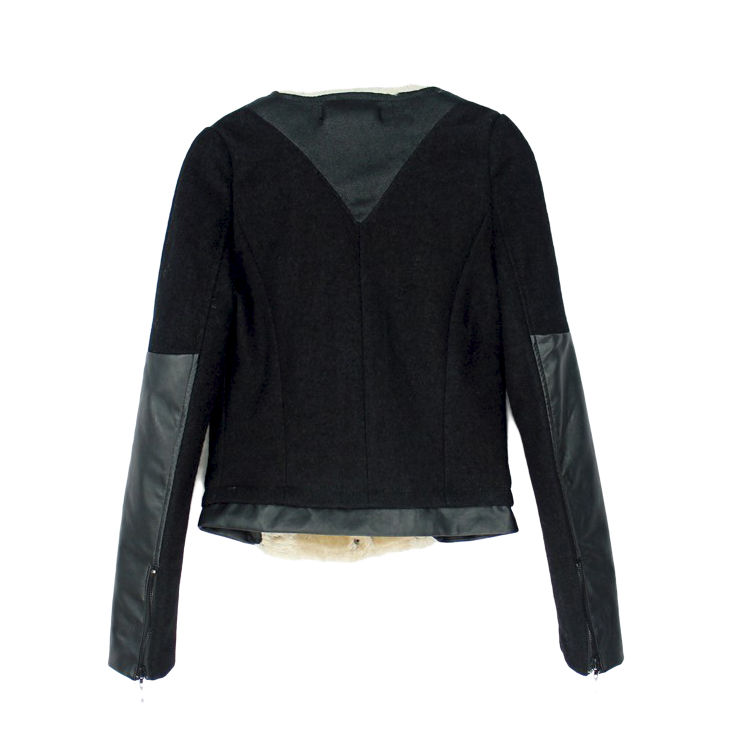 LEATHER LOOK AND SUEDE JACKET - product image