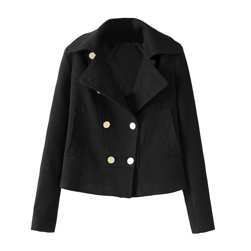 SHORT COAT WITH LARGE COLLAR - product image